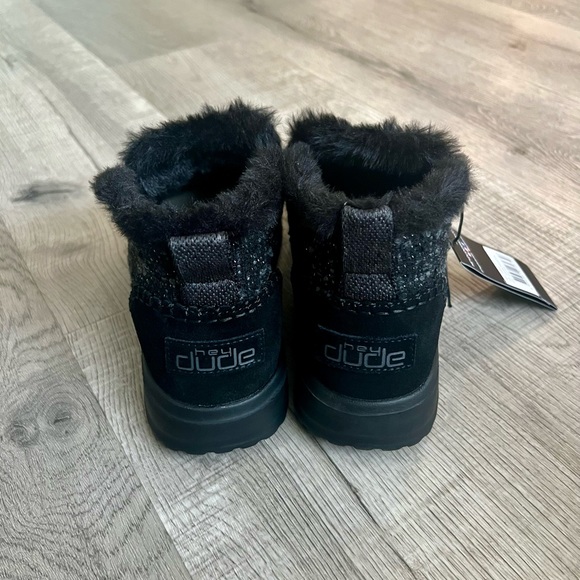 Hey Dude Dudes Denny Boots-Sparkling Black-size 7-NEW! - Picture 2 of 7